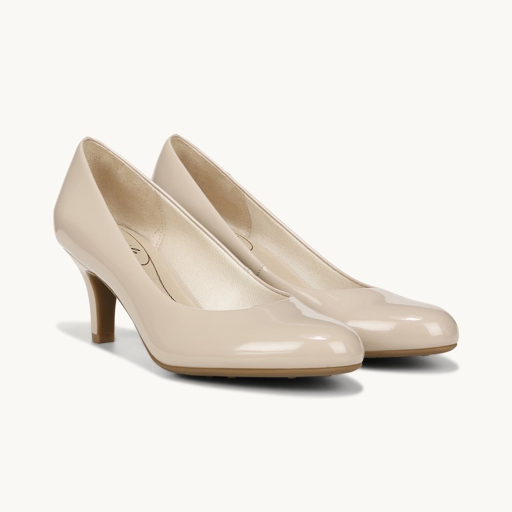 Life Stride Taupe Patent Parigi Heels
